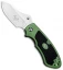 V Nives Stout Liner Lock Knife Green Aluminum/Rubber (2.5" Satin)
