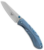 V Nives Poseidon Liner Lock Knife Blue Titanium (3.5" Satin)