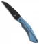V Nives Ti-Sportster Frame Lock Knife Blue Titanium (3.75" Black) V03TIPBBL