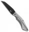 V Nives Ti-Sportster Frame Lock Knife Gray Titanium (3.75" Black) V03TIPB