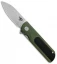 Bestech Knives Pebble Liner Lock Knife Green/Black G-10 (2.8" Stonewash) BG07A
