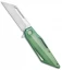 HEAdesigns Wingman Flipper Frame Lock Knife Green Titanium (3.5" Two-Tone)