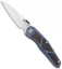 Maxace Knives Glede Frame Lock Knife Blue Ti/Red LSCF (3.75" Satin) MG03