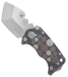 Medford Panzer Tanto Frame Lock Knife Blue Ano Dots (2.5" Tumbled) MKT