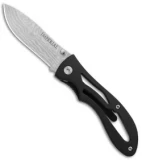 Imperial Liner Lock Knife Rubberized Aluminum (2.75" Damascus Etch)  IMP17-18CP