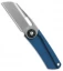 NCC Knives Pod Friction Folder Knife Blue G-10 (2" Stonewash)