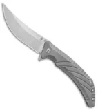 Kizer Pinkerton Nomad Flipper Knife Blasted Titanium (3.75" Satin) Ki4482A1