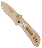 TOPS Knives Mil-Spie 3.5 Folding Knife Coyote Tan Aluminum (3.5" Tan)