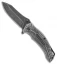 Smith & Wesson Mongoose Liner Lock Knife Aluminum (3" Black Stonewash) SW116