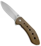 Kizer Vanguard Kala Liner Lock Knife Brown G10  (3.75" Stonewash) V4479A2