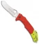Fox Knives A.L.S.R. Folding Knife Red/Yellow Forprene (3.875" Serr)