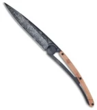 Deejo 37g 1920 Tattoo Ultra-Light Frame Lock Knife Juniper (3.75" Black)