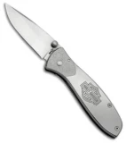 Tec-X  Harley-Davidson Tags-L Liner Lock Knife (3.125" Satin) 52083