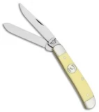 Bear & Son Mini Trapper Pocket Knife Yellow Delrin (2.75" Satin) C307