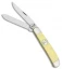 Bear & Son Mini Trapper Pocket Knife Yellow Delrin (2.75" Satin) C307