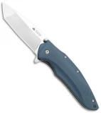 Kizlyar Supreme Knives Zorg AUS-8 Liner Lock Knife Blue G-10 (3.25" Satin)