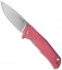 LionSteel TRE Flipper Frame Lock Knife Pink G-10 (2.9" Stonewash)