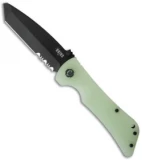 Southern Grind Bad Monkey Tanto Knife Jade Ghost Green G-10 (3.8" Black Serr)