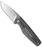 Viper Knives DAN 1 Drop Point Knife Silver Twill/G-10 (2.9" Satin) V5928STW