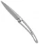 Deejo 27g Naked Stainless Steel Liner Lock Knife (3.15" Bead Blast)