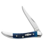 Case Small Texas Toothpick Knife 3" Deep-Sea Blue Bone (610096 SS) 02804