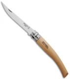 Opinel Knives No 8 Slim Stainless Steel Folding Knife Beechwood (3.12" Satin) #8