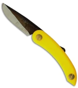 Svord Mini Peasant Knife Friction Folder Yellow (2.5" Satin)