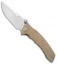 Maxace Knives Sandstorm-K Liner Lock Knife Brown G-10 (4.4" Satin)