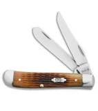 Case Mini Trapper Knife 3.5" Antique Bone/Rogers Corn Cob Jig (6207 SS) 52830