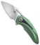 Bestech Knives Nuke Frame Lock Knife Green Ti/Green G-10 Inlay (2.75" Satin)