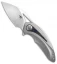 Bestech Knives Nuke Frame Lock Knife Ti/Blue Marbled CF (2.75" Satin)