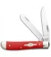 Case Mini Trapper Knife Smooth Red G-10 (2.9" Polish) 45402