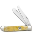 Case Mini Trapper Knife Burnt Cream Bone Barnboard Jigged (2.7" Polish) 36725