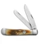 Case Trapper Knife Burnt Cream Bone Barnboard Jig (3.25" Polish) 36720