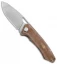 PMP Knives Spartan Liner Lock Knife Brown Micarta (3.25" Stonewash)