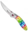 Brighten Blades PEACE Liner Lock Knife Rainbow Aluminum (2.6" Satin)