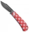 Kansept Knives Swan Bevy Slip Joint Knife Red G-10 Snowflakes (2.5" Black SW)