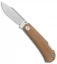 Kansept Knives Swan Wedge Lockback Knife Brown G-10 (2.5" Stonewash)