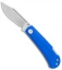 Kansept Knives Swan Wedge Lockback Knife Blue G-10 (2.5" Stonewash)