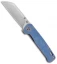 QSP Penguin Frame Lock Knife Blue Titanium (3.1" Stonewash)