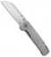 QSP Penguin Frame Lock Knife Bead Blasted Ti Handle (3.1" Satin) QS130-P