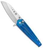 Medford Nosferatu Sheepsfoot Flipper Knife Blue Anodized Titanium (3.5" Satin)