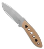 Krein Knives K9 Model 6 Fixed Blade Knife Coyote G-10 (3.75" Stonewash)