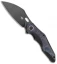 Bestech Knives Nogard Frame Lock Ti/Shredded CF/Blue Handle  Knife