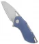Grissom Knife and Tool Riverstone Frame Lock Knife Blue Titanium (2.5" SW)