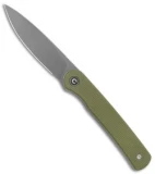 CIVIVI Ferrum Forge Stylum Slip Joint Knife Olive Micarta (3" Stonewash)