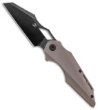 Kansept Genesis Frame Lock  Knife Bronze Titanium  (3.5"  Black, Stonewash)