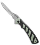 Old Timer Replaceable Blade Knife Black/Green Rubber FRN (2.75" Satin)