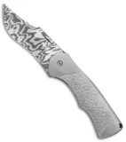 GTC Knives Custom Cowboy Flipper Frame Lock Knife Hnd Textured Ti (3.25" Dam)