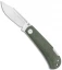 Kansept Knives Swan Wedge Lockback Knife Green Micarta (2.5" Stonewash)